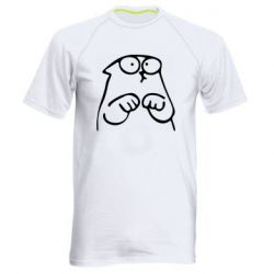 Мужская футболка для спорта Милый Кот Саймона - PrintSalon