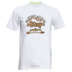Мужская футболка для спорта Mountains - Stay Wild - PrintSalon