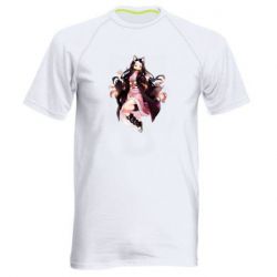 Чоловіча футболка для спорту Nezuko cat - PrintSalon