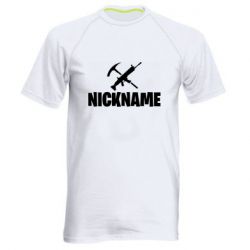 Мужская футболка для спорта Nickname fortnite weapons - PrintSalon
