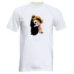 Мужская футболка для спорта One piece chibi Luffy - PrintSalon