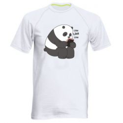 Мужская футболка для спорта Панда лайк - PrintSalon