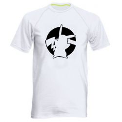 Мужская футболка для спорта Pikachu silhouette - PrintSalon