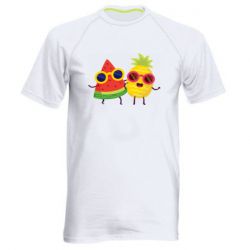 Мужская футболка для спорта Pineapple with watermelon - PrintSalon