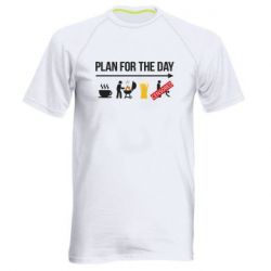 Мужская футболка для спорта План на день - PrintSalon