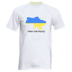 Мужская спортивная футболка Pray for peace - PrintSalon