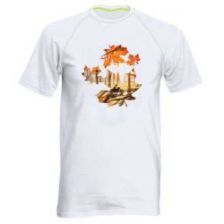 Мужская футболка для спорта Проезжая осень - PrintSalon