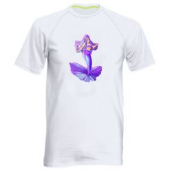Мужская футболка для спорта Purple Mermaid Barbie - PrintSalon