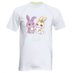Мужская футболка для спорта Rabbits In Love - PrintSalon