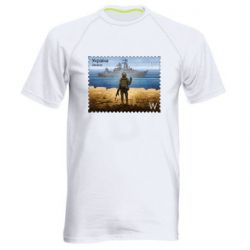 Мужская спортивная футболка русский корабль иди на@ - PrintSalon