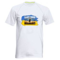 Мужская спортивная футболка Русский военный корабль! Украина - PrintSalon