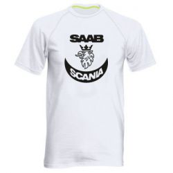 Мужская футболка для спорта Scania SAAB logo - PrintSalon