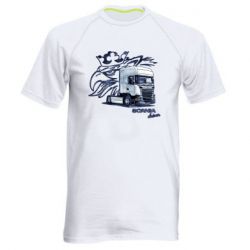 Мужская футболка для спорта Scania watercolor art - PrintSalon