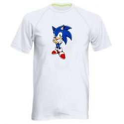 Мужская футболка для спорта Sonic with smile - PrintSalon