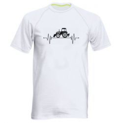 Мужская футболка для спорта Трактор импульс - PrintSalon