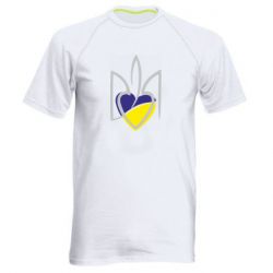 Мужская спортивная футболка Ukrainian heart - PrintSalon