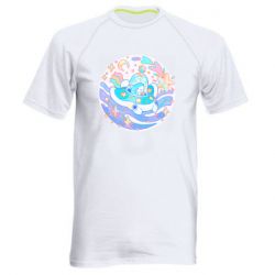 Мужская футболка для спорта Ultra cute shark - PrintSalon