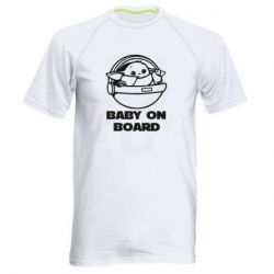 Мужская футболка для спорта Вaby on board - PrintSalon