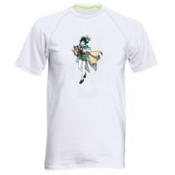 Мужская футболка для спорта Venti Genshin Impact - PrintSalon