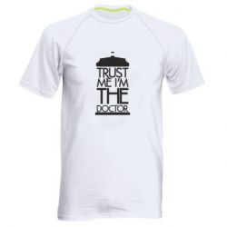 Мужская футболка для спорта Верь мне я доктор Тардис - PrintSalon
