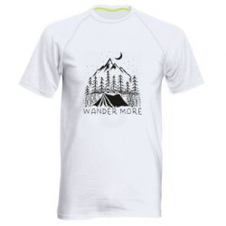 Мужская футболка для спорта Wander more - PrintSalon