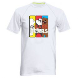 Мужская футболка для спорта We bare bears collage - PrintSalon