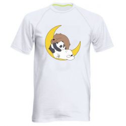 Мужская футболка для спорта We bare bears sleep - PrintSalon