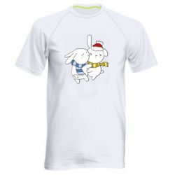 Мужская футболка для спорта Зайцы - PrintSalon