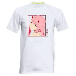 Мужская футболка для спорта Zero Two Smile - PrintSalon