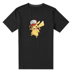 Мужская футболка премиум Ash's hat Pikachu - PrintSalon