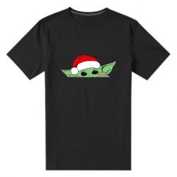 Мужская футболка премиум Baby Yoda Santa