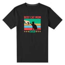Мужская футболка премиум Best cat mom ever - PrintSalon