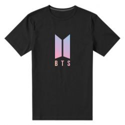 Мужская футболка премиум BTS gradient logo - PrintSalon
