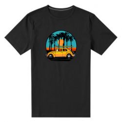 Мужская футболка премиум Car and sunset - PrintSalon