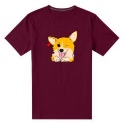 Мужская футболка премиум Cute Corgi Puppy - PrintSalon