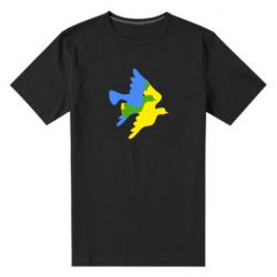 Мужская стрейчевая футболка Dove flag of Ukraine - PrintSalon