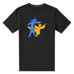 Мужская стрейчевая футболка Гопак. Девушка и парень - PrintSalon