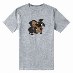 Мужская футболка премиум Groot And Toothless - PrintSalon
