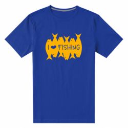 Мужская футболка премиум I Love Fishing