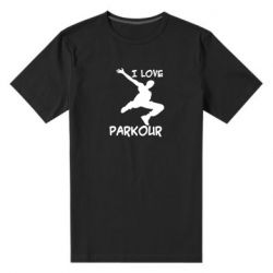 Мужская футболка премиум I love parkour - PrintSalon