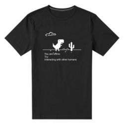 Мужская футболка премиум Internet Dinosaur - PrintSalon