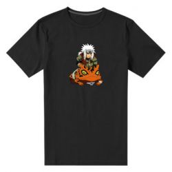 Чоловіча преміум футболка Jiraiya and Gamabunta
