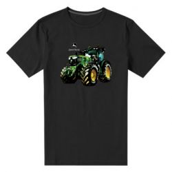Чоловіча преміум футболка John Deere Tractor and logo - PrintSalon