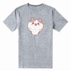 Мужская футболка премиум Котик обнимает тебя