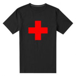 Мужская стрейчевая футболка Красный крест - PrintSalon