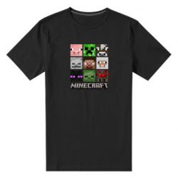 Чоловіча преміум футболка Minecraft character heads - PrintSalon