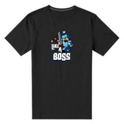 Мужская футболка премиум Minecraft Like a Boss - PrintSalon