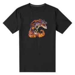 Мужская футболка премиум Natsu with a dragon - PrintSalon