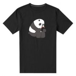 Мужская футболка премиум Панда лайк - PrintSalon