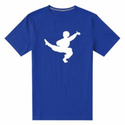 Мужская стрейчевая футболка Парень танцует гопак